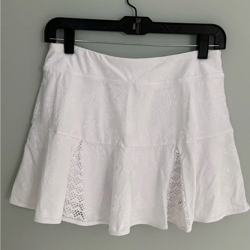 Lilly Pulitzer Coquina Tennis Skort Tennis Monkey Knit Jacquard Resort White - Picture 3 of 8